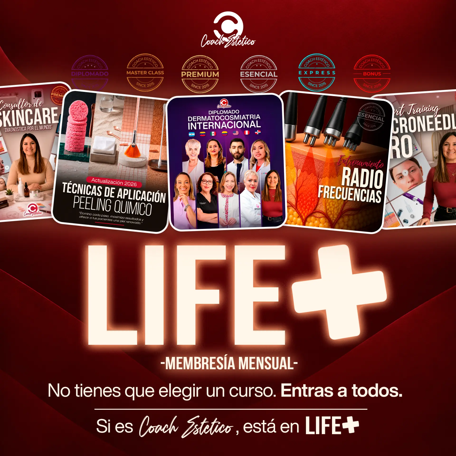 Portada oficial LIFE+ Membresía mensual de Coach Estético